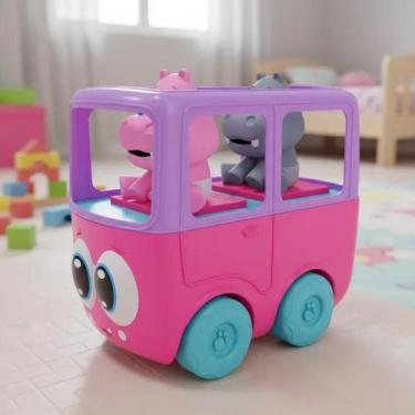 Imagem de Brinquedo Baby Land Fofilhotes Ônibus Cardoso Toys, Rosa
