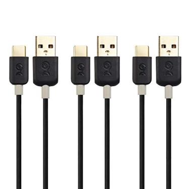 Imagem de Cable Matters Pacote com 3 cabos curtos de carregamento USB para USB C – 15 cm, carregamento rápido 3A em preto para iPhone 16/15, Samsung Galaxy S23, S22 Note 20, LG G8, Google Pixel 7a, iPad Pro