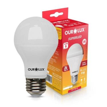 Imagem de Lâmpada Led Bulbo A60 9w 24Vdc E27 6500K Luz Branca Ourolux