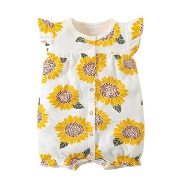 Imagem de Macacão de Bebê de Algodão para Verão - Manga Curta - Recém-Nascido, 2