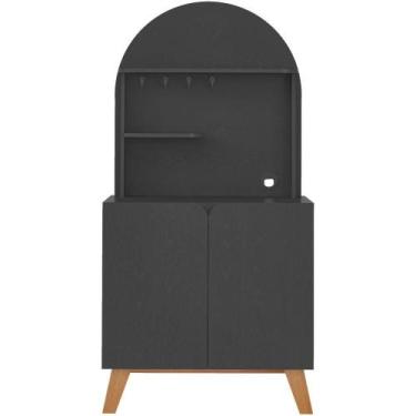 Imagem de Cantinho do Café Artely Viena 004631 MDP/MDF 160x80x41,5cm, PRETO