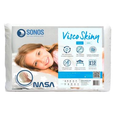 Imagem de Travesseiro Sonos Viscoskiny 10cm, UNICA