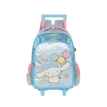 Imagem de Mochila Cinnamoroll Rodas Meninas Passeio Escolar Infantil, Azul