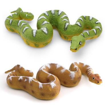 Imagem de Conjunto de bonecos de brinquedo Realistic Snake PVC Wild Reptile para