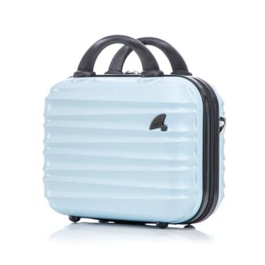 Imagem de Frasqueira de Viagem Necessaire Organizadora Porta Maquiagem, Joias e Cosméticos - Pisa - Allabard (Azul Claro)