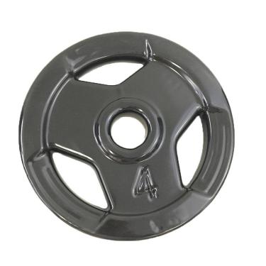 Imagem de Anilha 4kg Sport Emborrachada Furo Standad Ahead Sports Preta-Unissex