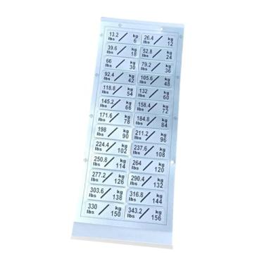 Imagem de Aymzbd Etiquetas para Pilhas de Peso, Adesivos para Equipamentos de Ginástica, Adesivos para Números de Peso de Aparelhos de Musculação, Artigos Esportivos, 6 Kg de Prata
