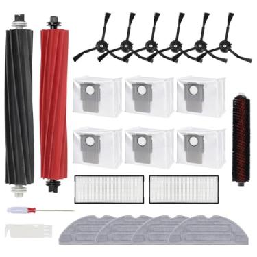Imagem de 23 PCS de acessórios compatíveis com o Roborock S8 Pro Ultra Robot Vacuum Cleaner, peças de reposição: escova principal dupla, escova lateral, escova de limpeza, esfregão, filtro lavável, sacos de pó