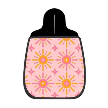 Imagem de Lixeira De Carro Organizador Lixinhocar Sol Raio Laranja Rosa Retrô