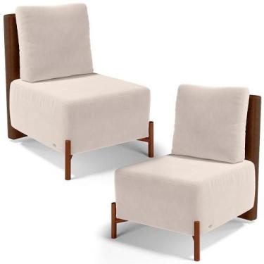 Imagem de Kit 02 Poltronas Decorativas Sala De Estar Living Hungria L02 material