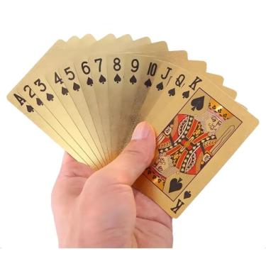Imagem de Baralho Premium Gold  24k Truco Poker Cartas Douradas Super Resistente