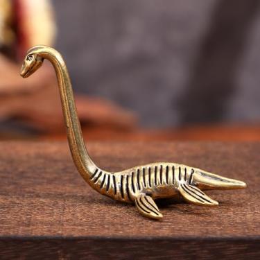 Imagem de LIQWEI Estatueta de monstro do Lago Ness de latão sólido, decoração de casa enigmática, peça de arte colecionável perfeita para decoração de mesa e cena, artesanato exclusivo para vibrações místicas