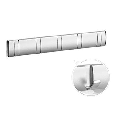 Imagem de Cabide montado na parede ganchos de parede cabide de toalha dobrável instalação sem unhas ganchos de parede cabide de parede suporte de roupas casacos para parede banheiro cabideiro montado na parede