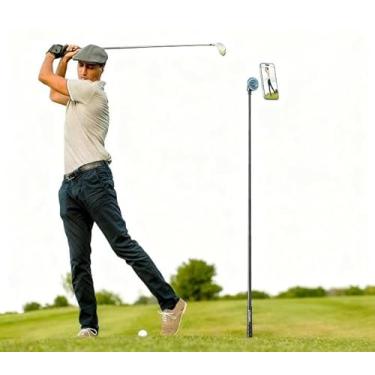 Imagem de Bastão de selfie de monopé magnético de alumínio 4 em 1 com estaca de ponta de aterramento e parafuso de 0,6 cm, suporte de telefone de golfe para gravação de balanço de golfe, compatível com Magsafe
