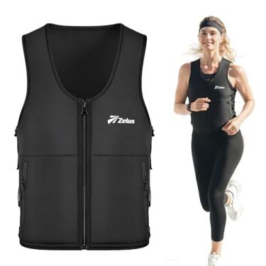 Imagem de ZELUS Colete ponderado feminino, 4,5 kg. Colete ponderado ajustável com bolsas de ferro macio Z-Fit, colete feminino para treinamento de força em caminhada, colete de treino com bolsos com zíper