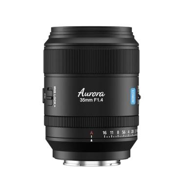 Imagem de SIRUI Lente de foco automático Aurora 35 mm F1.4 de quadro completo, lente grande angular principal para câmeras de montagem E FX3, FX6, A7, A9, série A7R, série A7S, ZV-E1, preta
