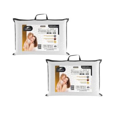 Imagem de 2 Travesseiros Linha Favos de Mel 10cm - Fibrasca