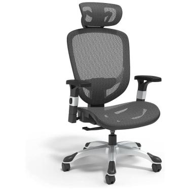 Imagem de Cadeira de Escritório Giratória Ajustável com Apoio Lombar, STAPLES , Preto