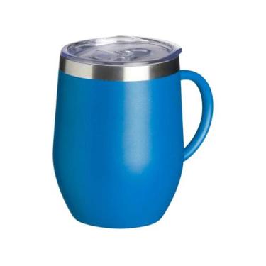 Imagem de Caneca Cuia Térmica de Aço Inox 350 ml  Tampa Antivazamento e Alta Dur