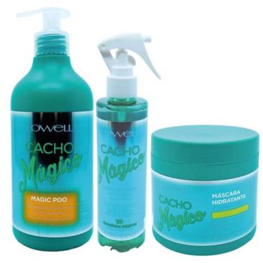 Imagem de Kit Lowell Cacho Magico Shampoo, Mascara 450g e Ativador