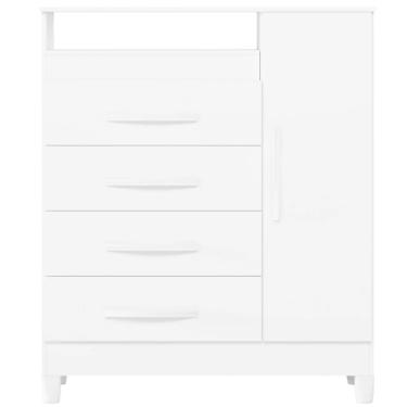 Imagem de Cômoda Turquesa 1 Porta 4 Gavetas Albatroz Cor Branco