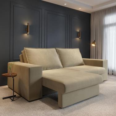 Imagem de Sofá Capri Retrátil 3 Lugares 230cm Suede