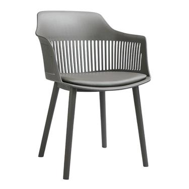 Imagem de Cadeira Decorativa Prescott Sala de Jantar PP/PU Cinza G56 - Gran Belo