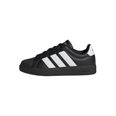 Imagem de adidas Tênis infantil unissex Streetalk, Preto/branco/dourado metálico, 18