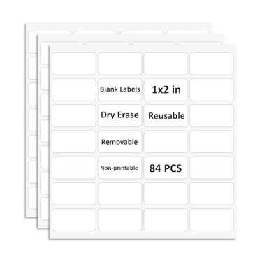 Imagem de Etiquetas reutilizáveis apagáveis a seco para organização, caixa de armazenamento, artesanato, frascos, etiquetas de despensa, notas adesivas para escritório, escola, casa, presente Chioce, removível