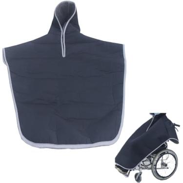 Imagem de Cadeira De Rodas Blanet Inverno Impermeável, Poncho Forrado Para Cadeira De Rodas Com Capuz, Capas à Prova De Vento Nee Proteção Quente Nee Blanet Para Aquecimento De Cadeira De Rodas Old M