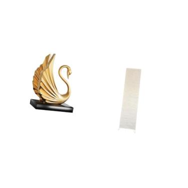 Imagem de Fenteer Luminária de Papel Estilo Cisne, Escultura de Arte Moderna, Aconchegante, para Sala de Estar, Mesa, Luminária de Pé, Capa para Armário, Decoração para