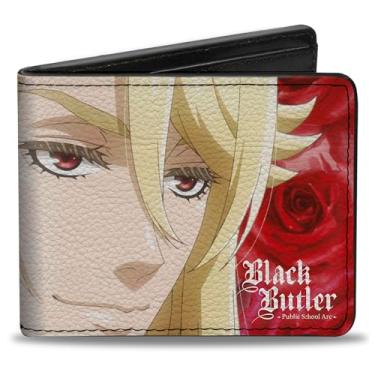 Imagem de Carteira Black Butler, Bifold, Black Butler Edgar Redmond Red Rose Pose e Face Reds, Couro Vegano