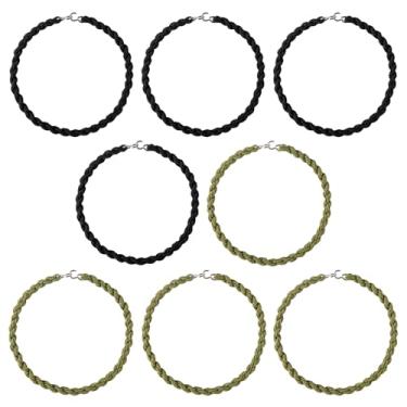 Imagem de 8 tiras elásticas militares para botas, blusas de botas, ligas de blusa, ligas com ganchos de metal, cadarços de bota para homens e mulheres, Navy Army Air Force (verde e preto)