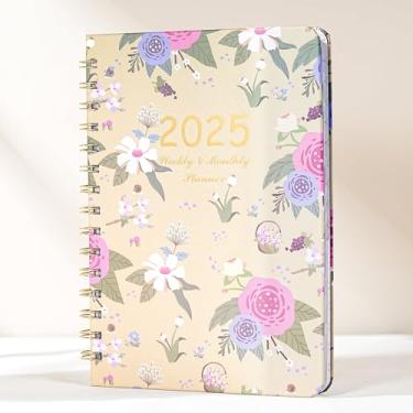 Imagem de Caderno de flores A5 (14,2 cm x 21 cm), diário floral, 70 folhas de papel, capa dura para escrever, caderno de esboços, presente, decoração (rosa claro)