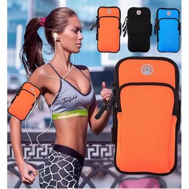 Imagem de Bolsa de braço de corrida à prova d'água para telefones celulares - Armazene seu telefone com segurança durante o exercício - Design leve e reflexivo - para corredores e entusiastas de fitness
