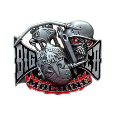 Imagem de Fivela de cinto Big Machine Skull and Motorcycle para homens - yiweisa