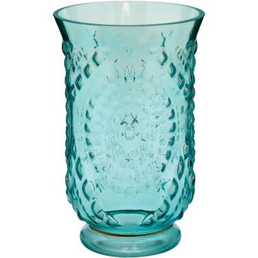 Imagem de Castiçal Vidro Azul Charlotte 24X15X15Cm