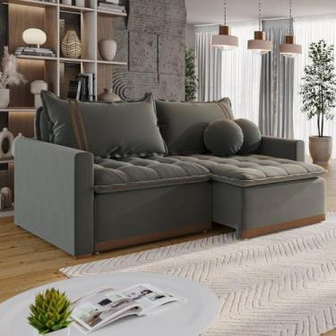 Imagem de Sofá Cama Retrátil em Madeira Eucalipto e Linho 200cm Flórida - Concei