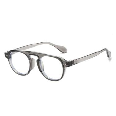 Imagem de Óculos de Sol Rivets Feminino UV400 Masculino com Lentes Transparentes, Armação para Esportes ao Ar Livre, Corrida e Ciclismo, Cinza transparente