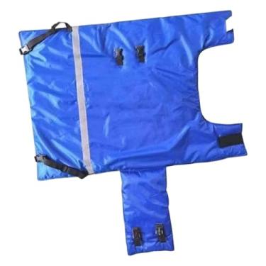 Imagem de Gralara Jaqueta para bezerros, roupa quente e à prova de frio, mantém os bezerros aquecidos, jaqueta manta para bezerros azul, Algodão Xl