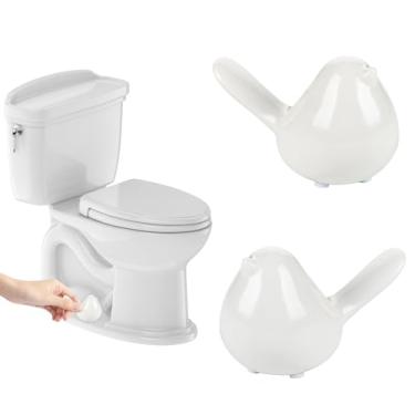 Imagem de Tampas de parafuso de vaso sanitário de cerâmica Cut Bird, tampas de parafuso de vaso sanitário decorativas, tampas de tampa de parafuso de vaso sanitário, fácil instalação para vaso sanitário