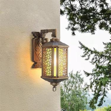 Imagem de Luminária de parede externa LED contemporânea, elétrica, simples e à prova d'água, para varanda, corredor, pátio, jardim, entrada de casa, portão de hotel (9014 L Elétrica)