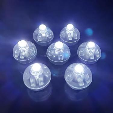 Imagem de 50 Pcs Luzes de Balão Individual LED Bateria Minúscula para Lado Ou Escrivaninha Natal(Branco)