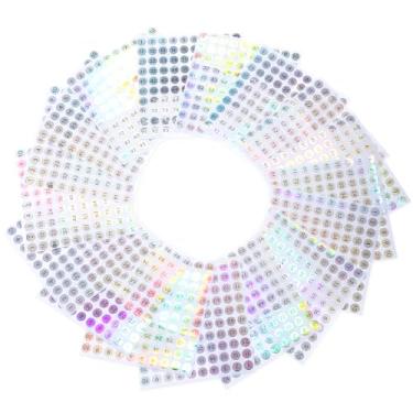 Imagem de Adesivos com números de 20 folhas 1 a 100 adesivos redondos reflexivos de números pequenos adesivos autoadesivos de armazenamento de inventário adesivos de codificação para artesanato DIY marcação