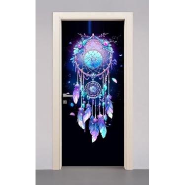 Imagem de Adesivo Envelopamento Decorativo de Porta Madeira Filtro dos Sonhos (90cm)