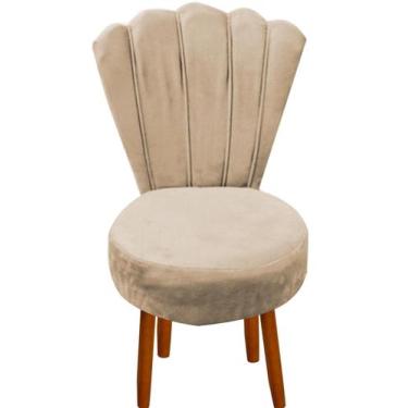 Imagem de Kit Duas Cadeira Com Encosto em Leque Anna - Beatriz  Decor, CAPPUCCIN