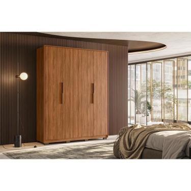 Imagem de Guarda Roupa 4 Portas E 3 Gavetas C- Pés Attore Amêndola Touch - Demóbile