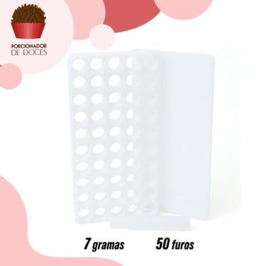 Imagem de Placa Porcionadora Dosadora De Doces Brigadeiro 7g 50 Furos - Tribo Sw