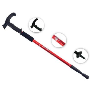 Imagem de Bengala De Caminhada Leve Anti Impacto Altura Ajustável Campsor - Negó