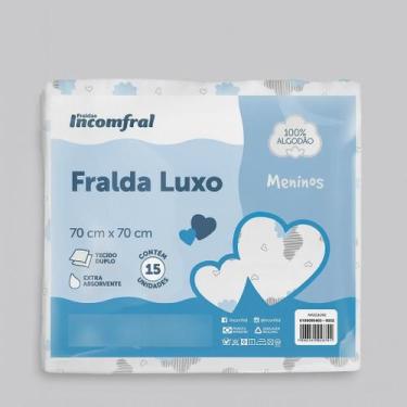 Imagem de Kit 15-fraldas de pano estampadas luxo 100% algodão atacado incomfral 